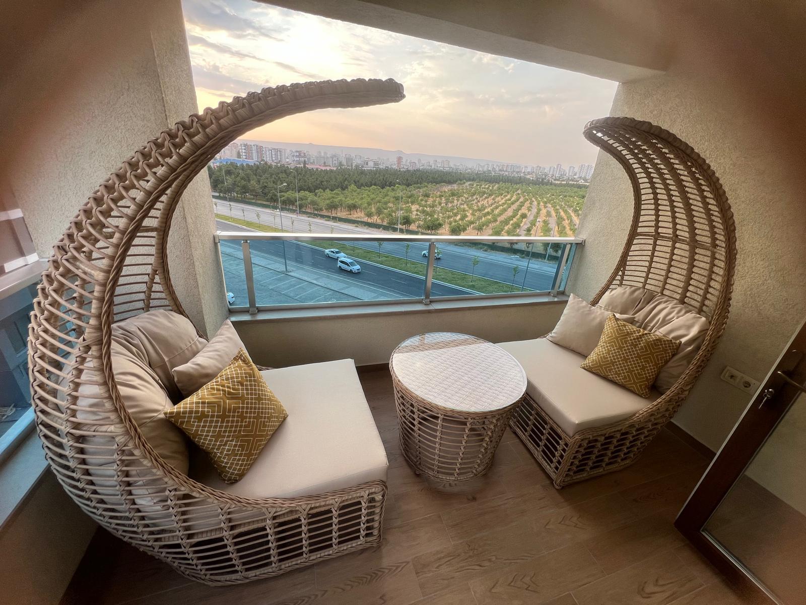 Deniz Kabuğu Rattan Bahçe Takımı