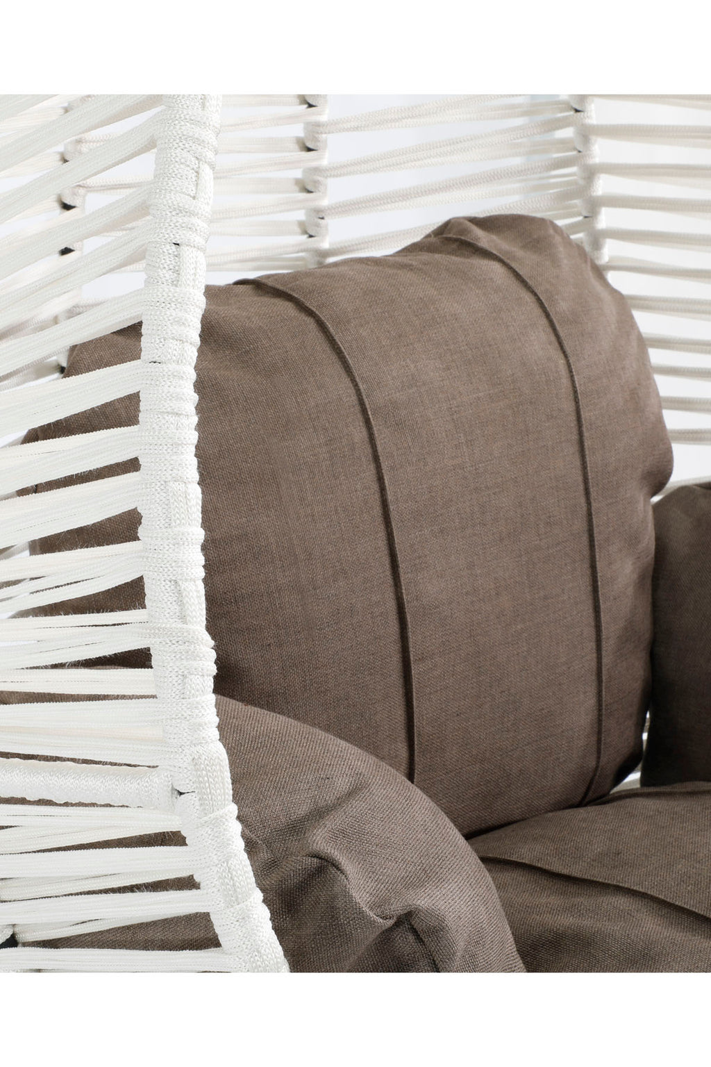 Fındık Model Beyaz Hamak Bahçe Salıncağı Antrasit Minder