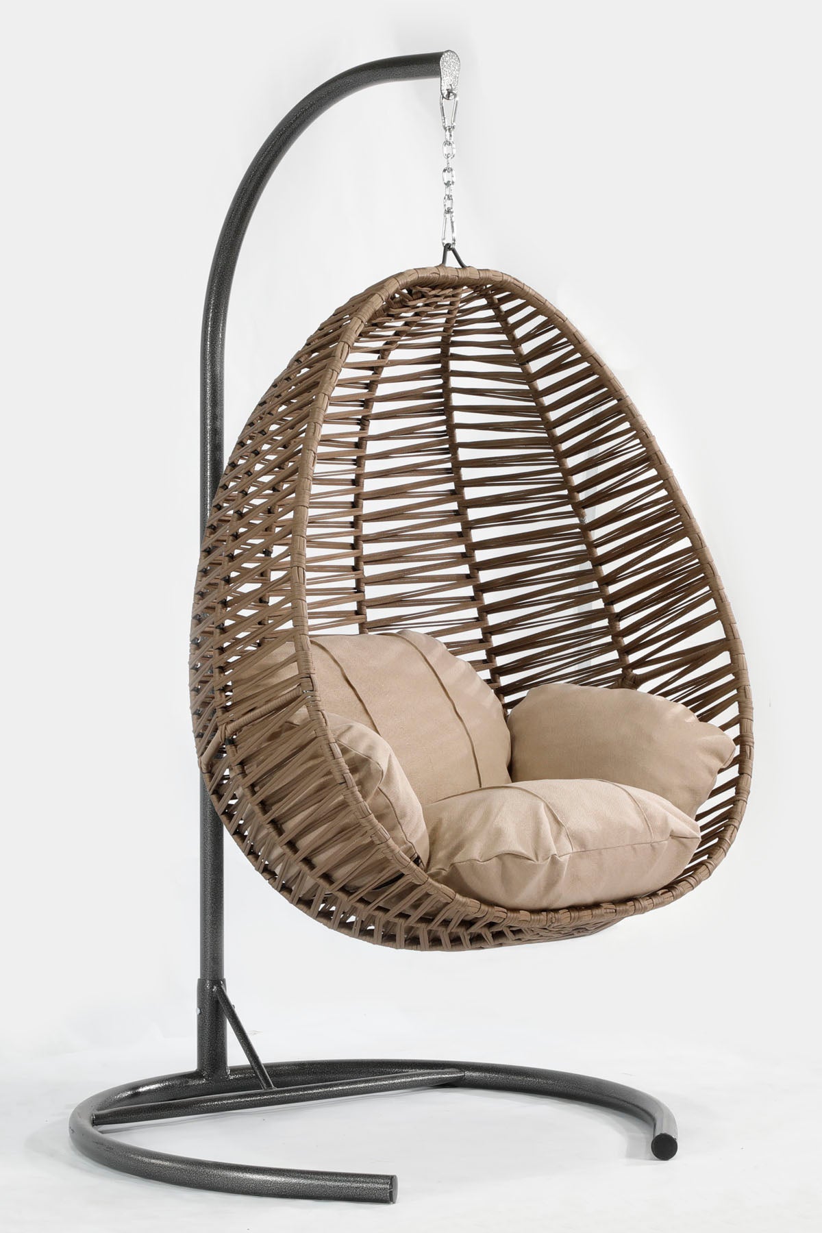 Fındık Model Açık Kahverengi Hamak Bahçe Salıncağı Krem Minder