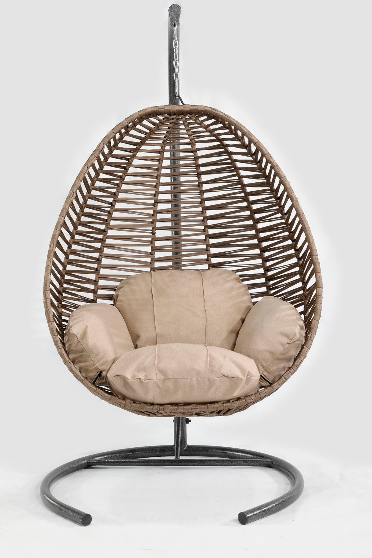 Fındık Model Açık Kahverengi Hamak Bahçe Salıncağı Krem Minder