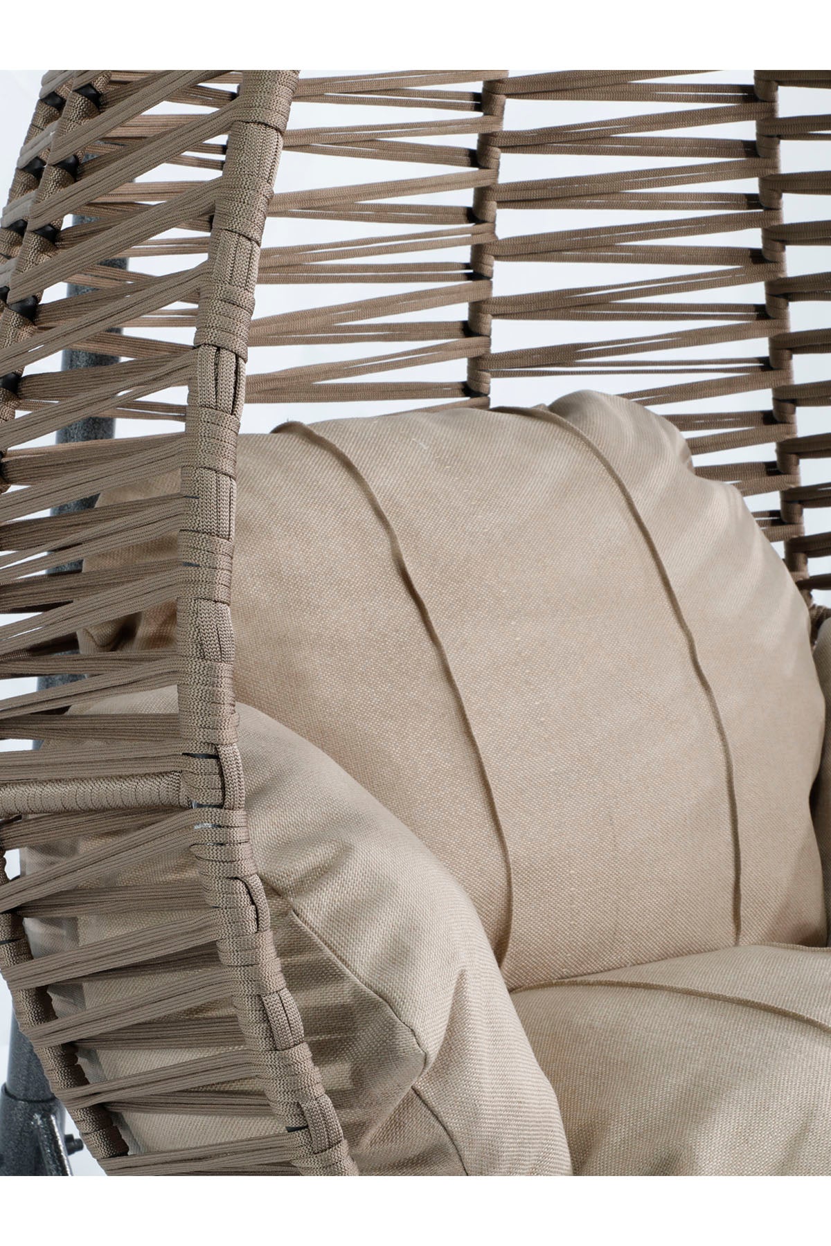 Fındık Model Açık Kahverengi Hamak Bahçe Salıncağı Krem Minder