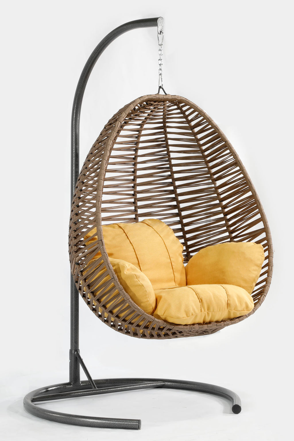 Fındık Model Açık Kahverengi Hamak Bahçe Salıncağı Sarı Minder