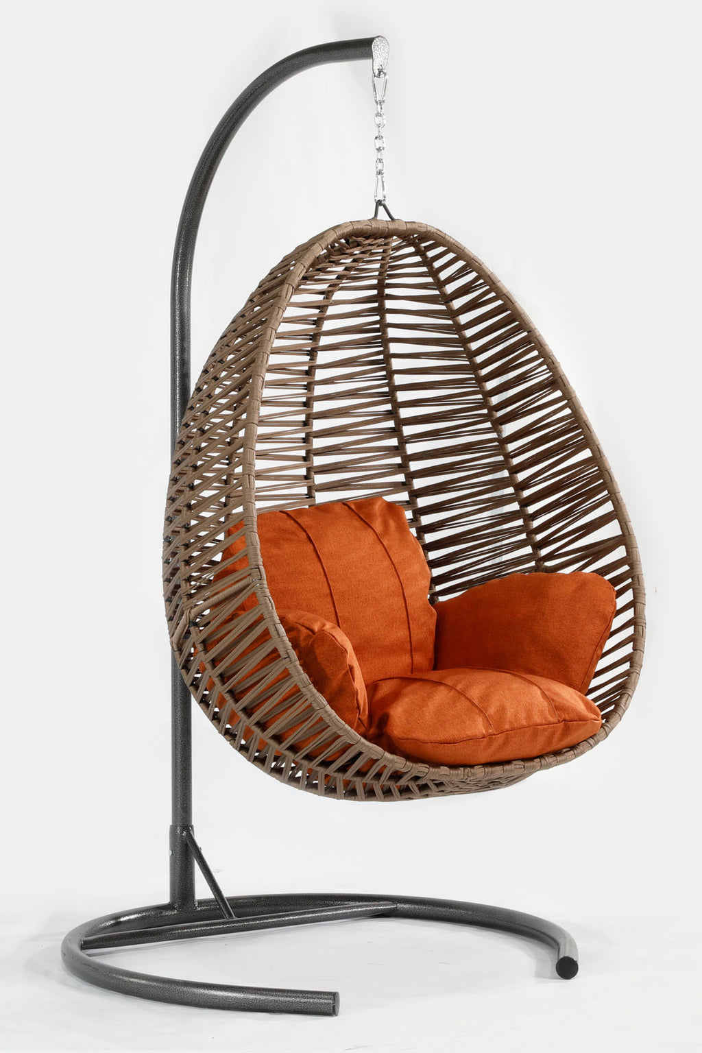 Fındık Model Açık Kahverengi Hamak Bahçe Salıncağı Turuncu Minder