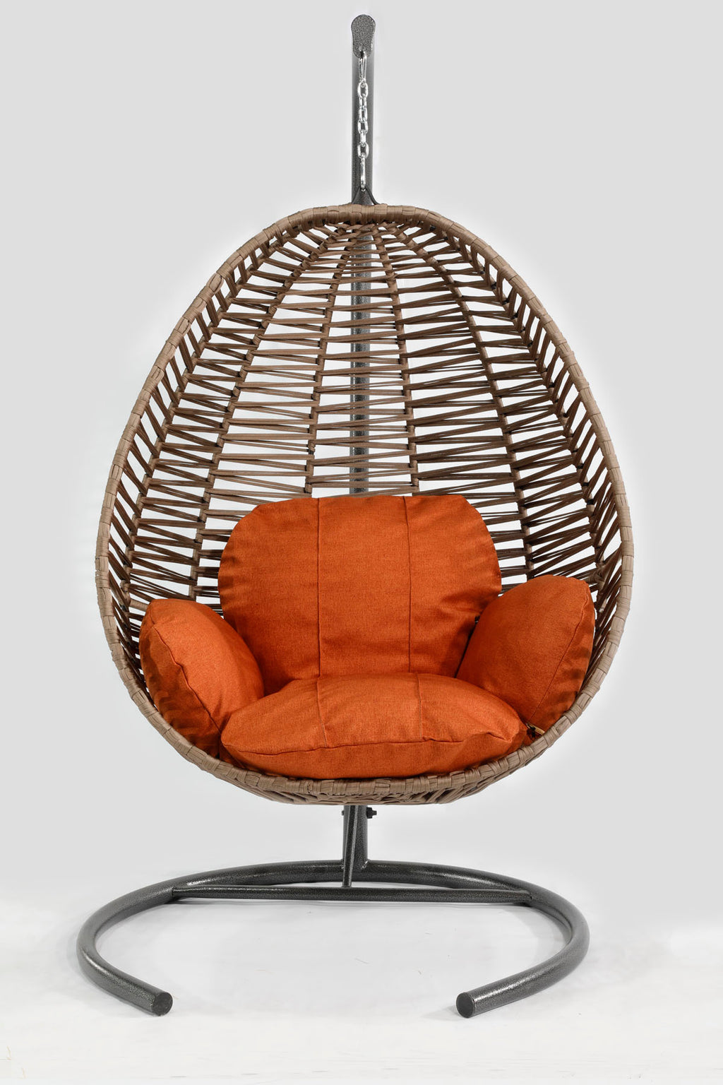 Fındık Model Açık Kahverengi Hamak Bahçe Salıncağı Turuncu Minder