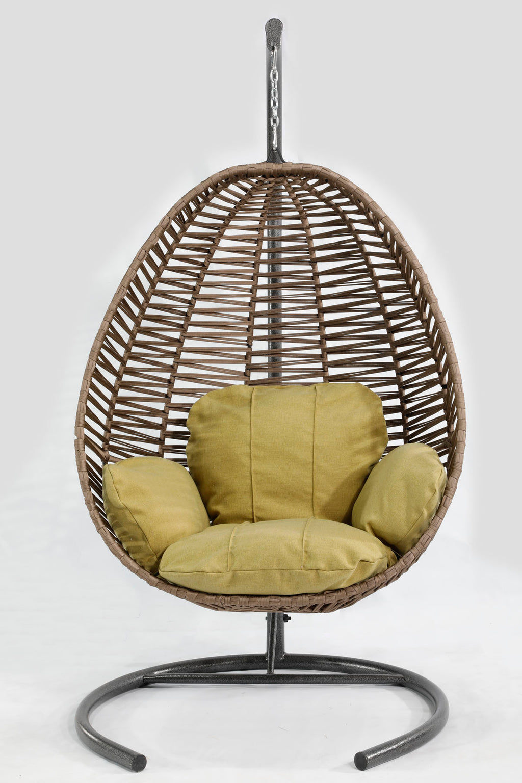 Fındık Model Açık Kahverengi Hamak Bahçe Salıncağı Yeşil Minder