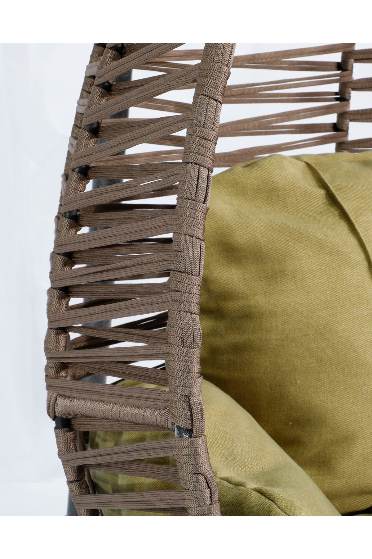 Fındık Model Açık Kahverengi Hamak Bahçe Salıncağı Yeşil Minder