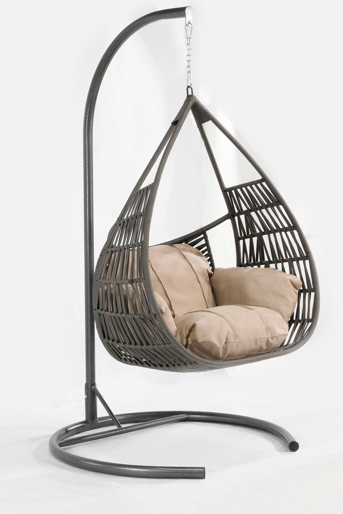 Damla Model Antrasit Hamak Bahçe Salıncağı Krem Minder