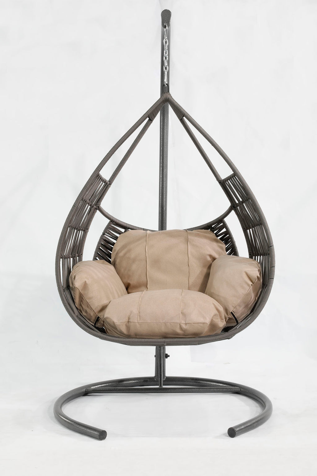 Damla Model Antrasit Hamak Bahçe Salıncağı Krem Minder