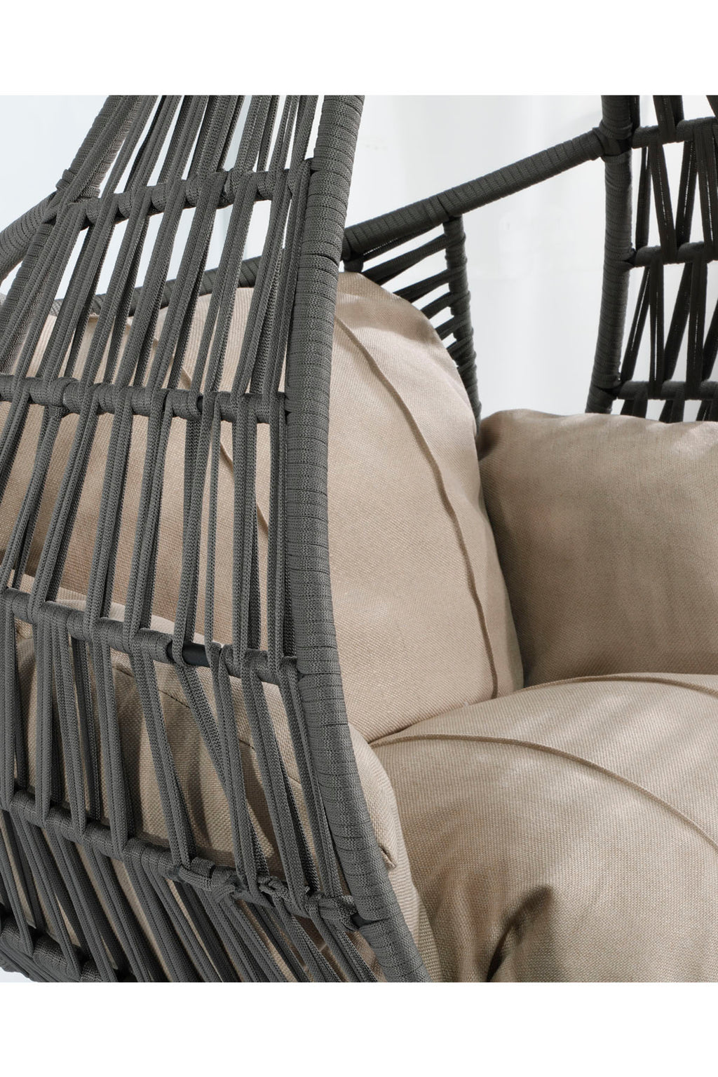 Damla Model Antrasit Hamak Bahçe Salıncağı Krem Minder