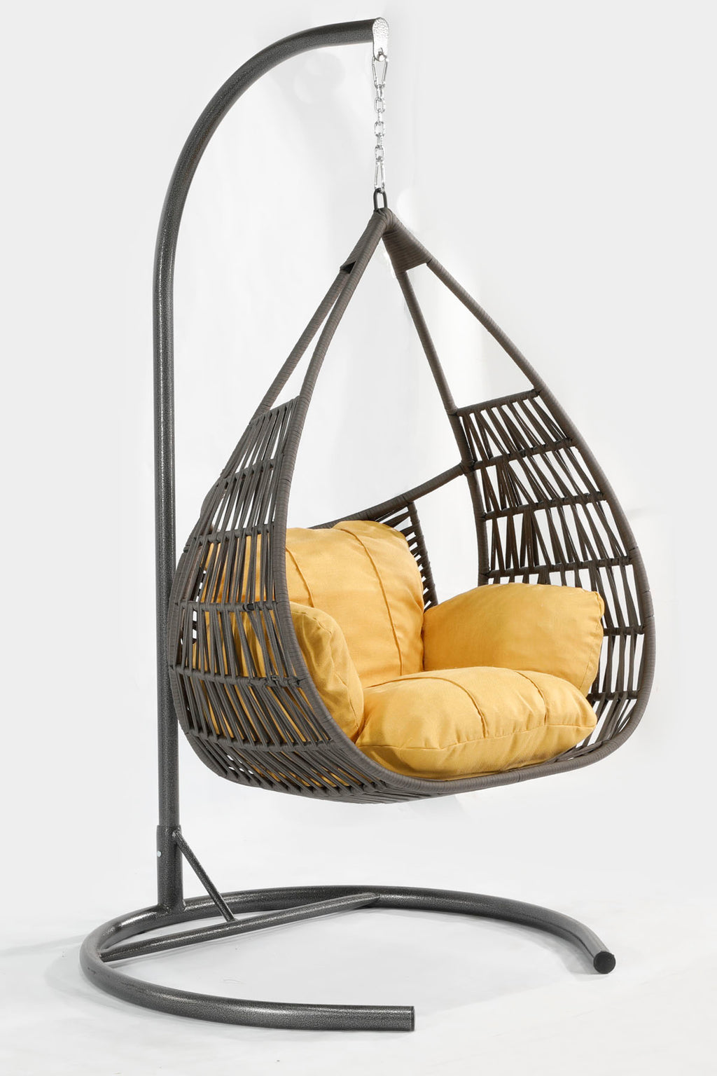 Damla Model Antrasit Hamak Bahçe Salıncağı Sarı Minder