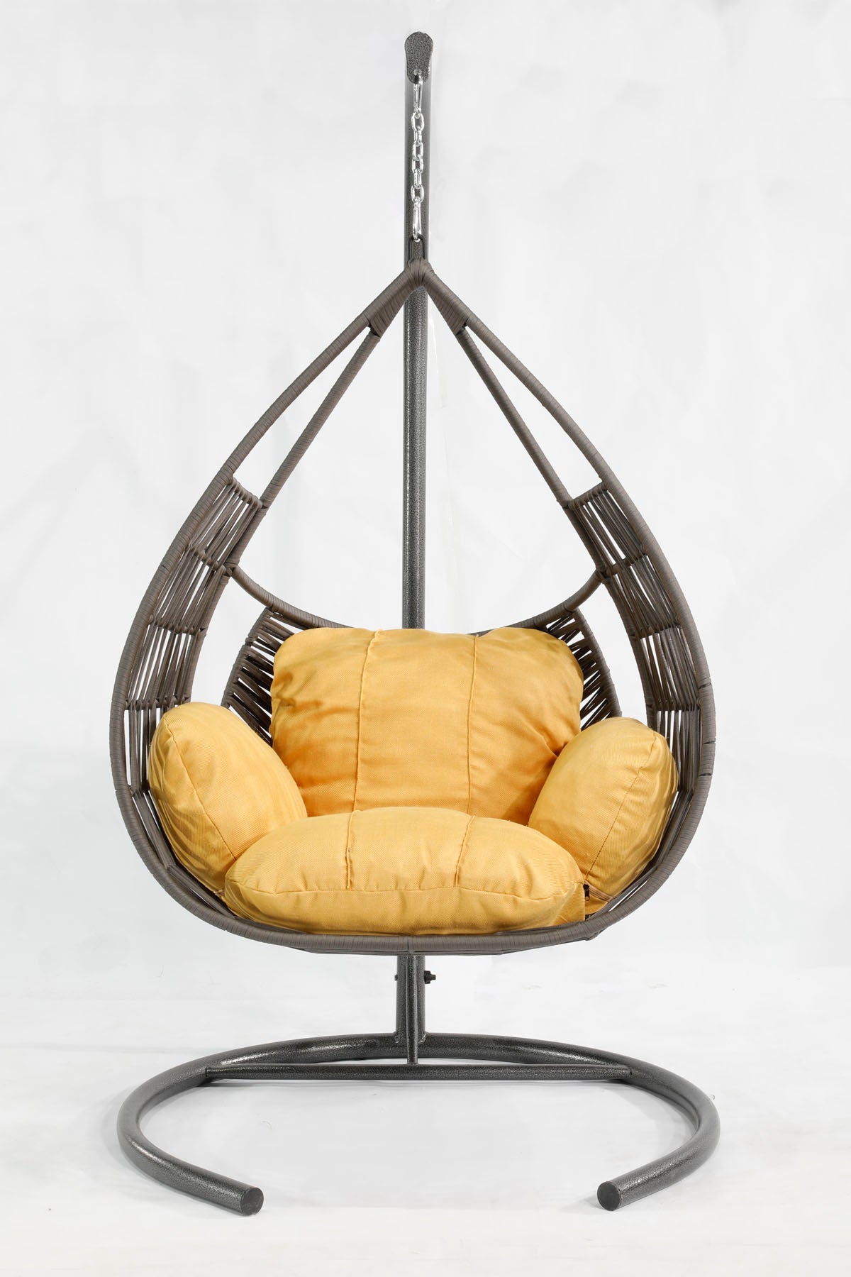 Damla Model Antrasit Hamak Bahçe Salıncağı Sarı Minder