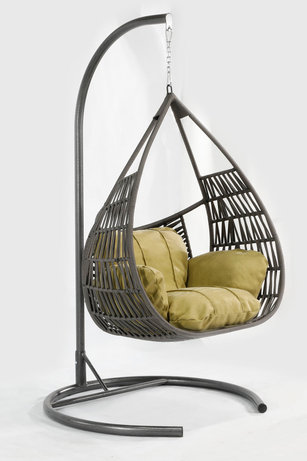 Damla Model Antrasit Hamak Bahçe Salıncağı Yeşil Minder