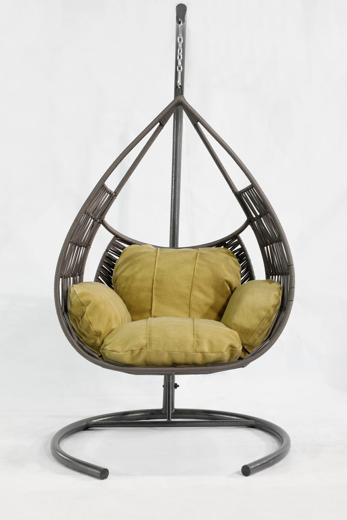 Damla Model Antrasit Hamak Bahçe Salıncağı Yeşil Minder