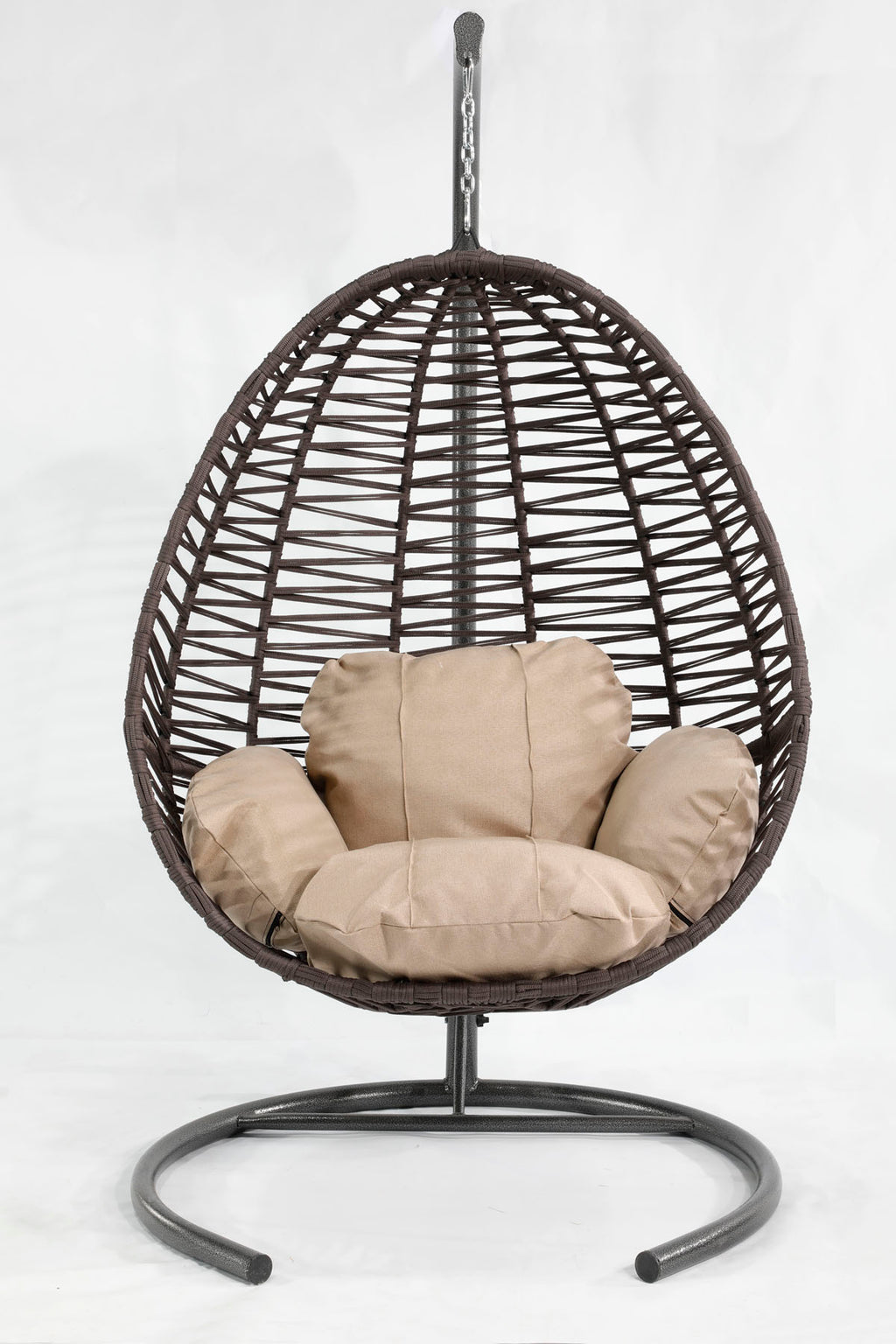 Fındık Model Antrasit Hamak Bahçe Salıncağı Krem Minder