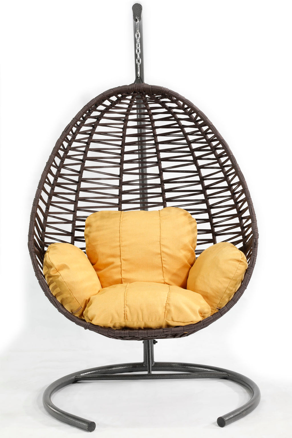 Fındık Model Antrasit Hamak Bahçe Salıncağı Sarı Minder