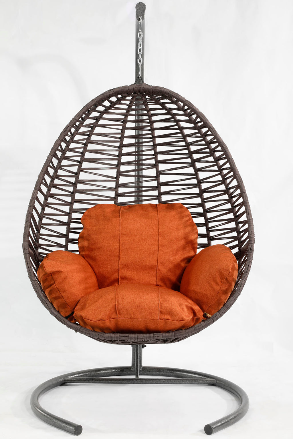 Fındık Model Antrasit Hamak Bahçe Salıncağı Turuncu Minder