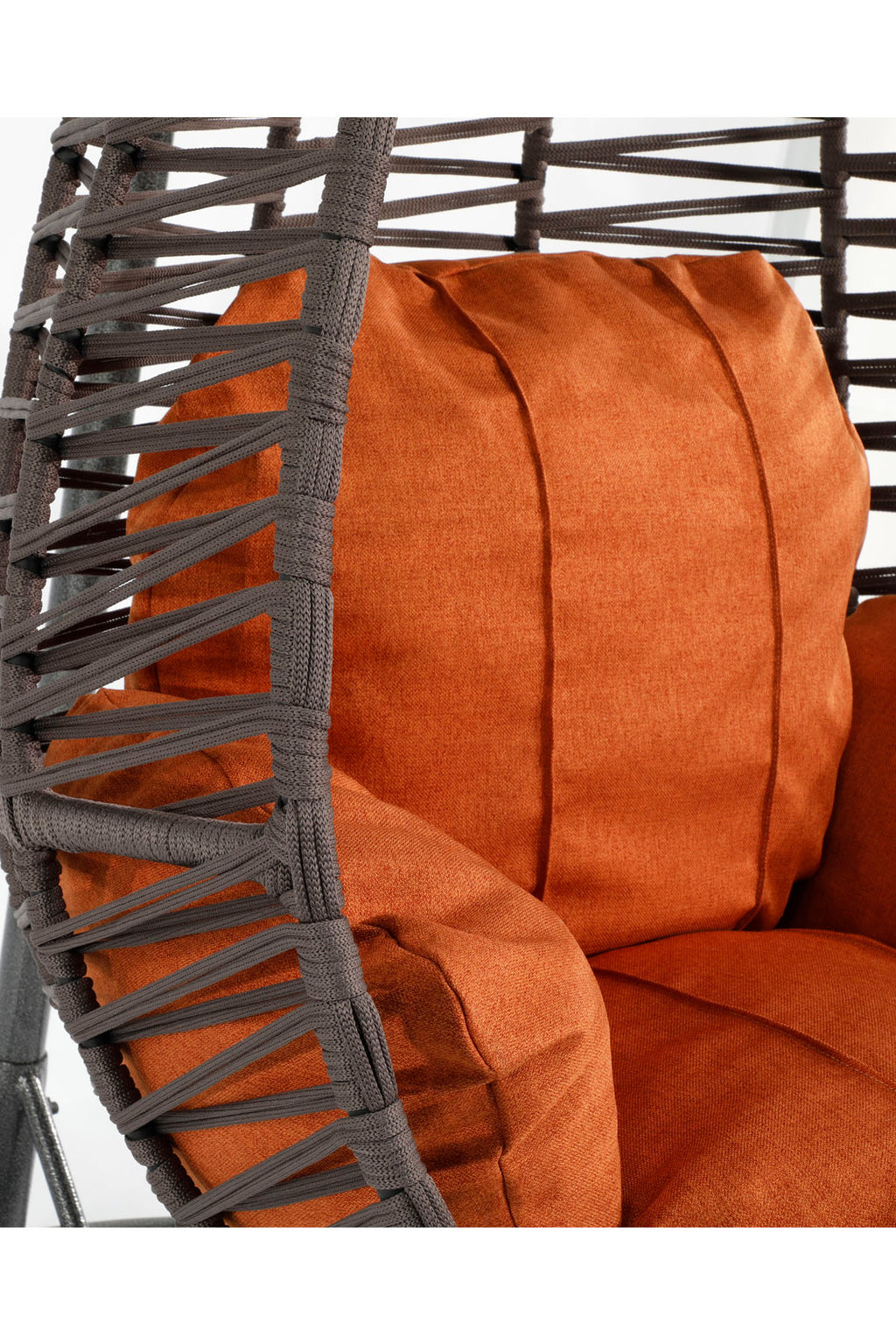 Fındık Model Antrasit Hamak Bahçe Salıncağı Turuncu Minder