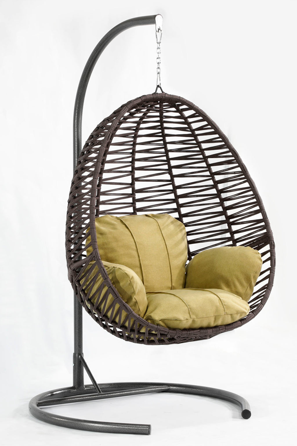 Fındık Model Antrasit Hamak Bahçe Salıncağı Yeşil Minder