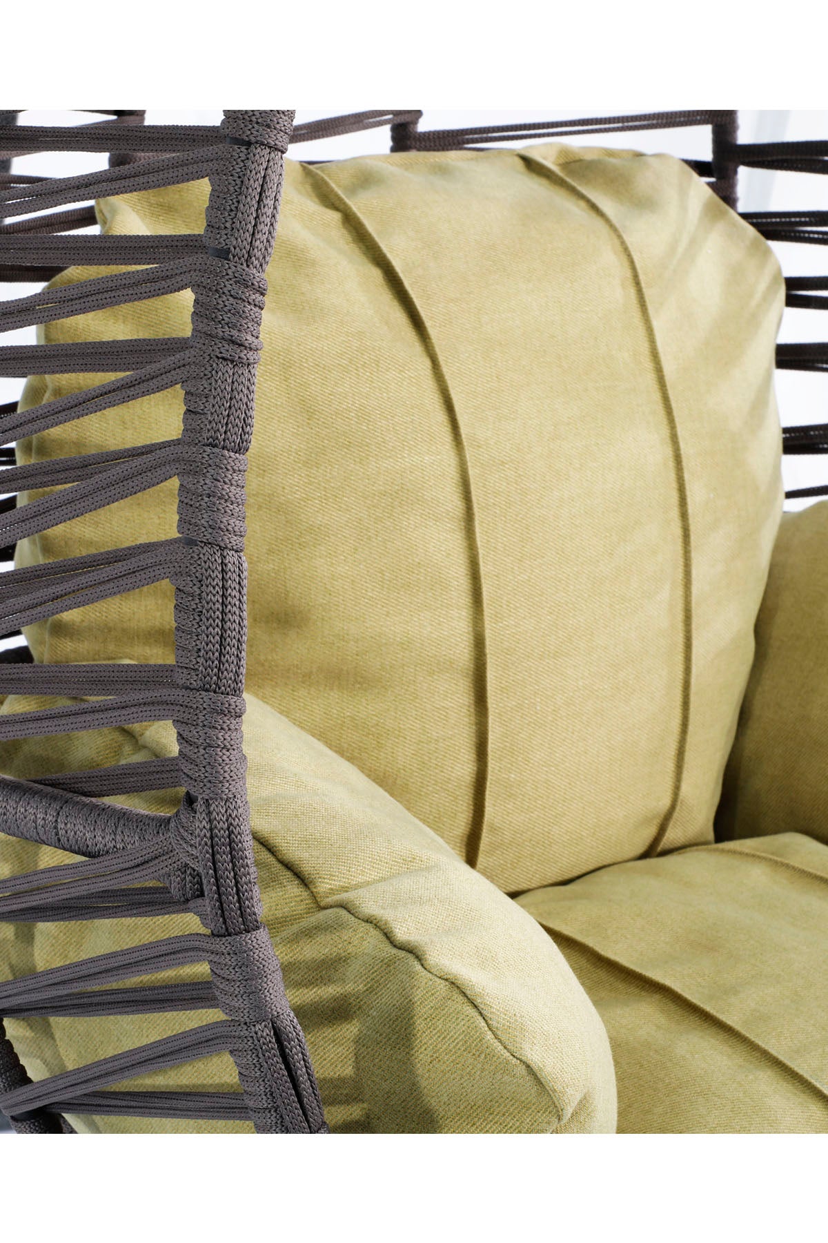 Fındık Model Antrasit Hamak Bahçe Salıncağı Yeşil Minder