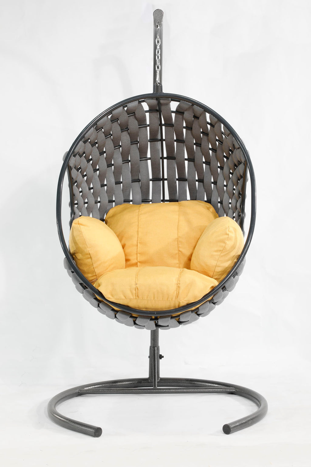 Apple Model Antrasit Hamak Bahçe Salıncağı Sarı Minder