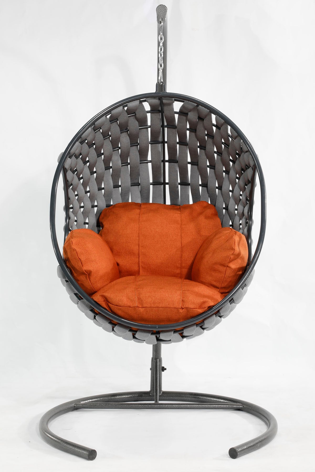Apple Model Antrasit Hamak Bahçe Salıncağı Turuncu Minder
