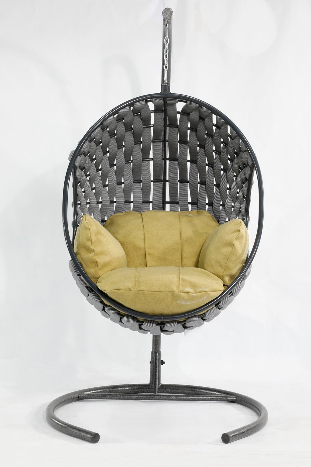 Apple Model Antrasit Hamak Bahçe Salıncağı Yeşil Minder