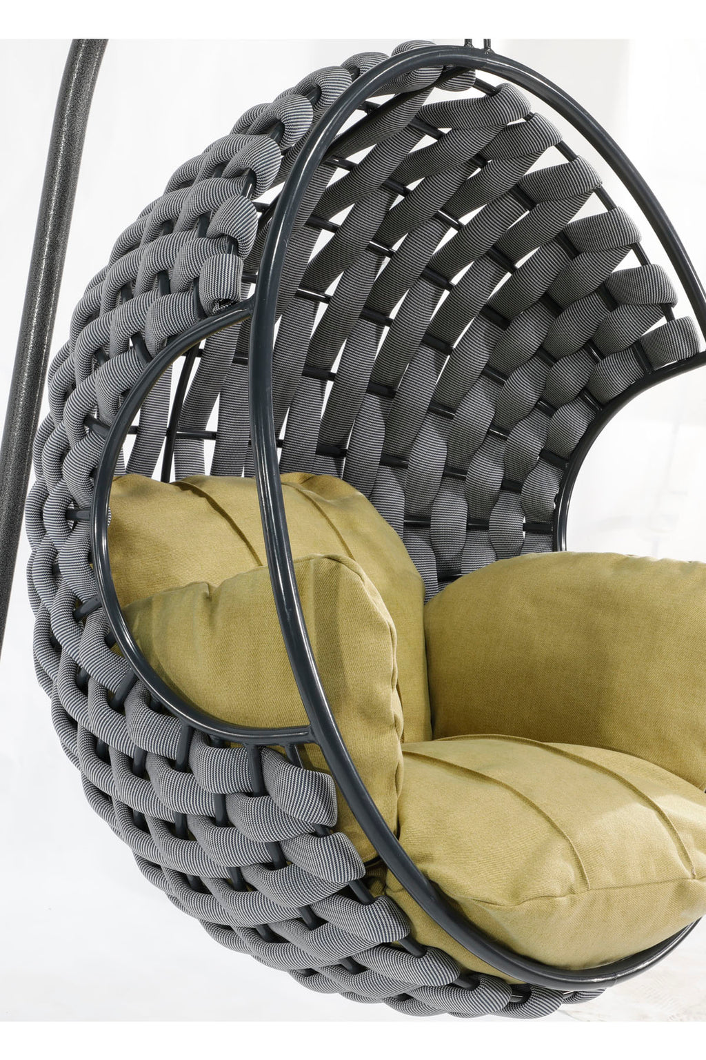 Apple Model Antrasit Hamak Bahçe Salıncağı Yeşil Minder