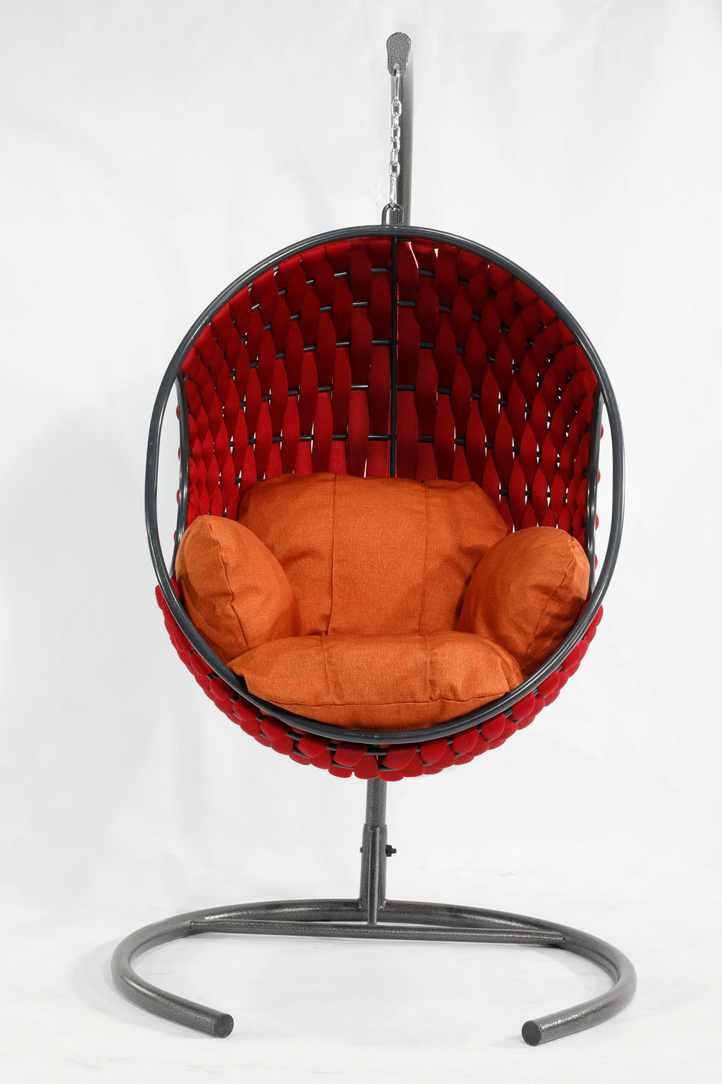Apple Model Kırmızı Hamak Bahçe Salıncağı Turuncu Minder