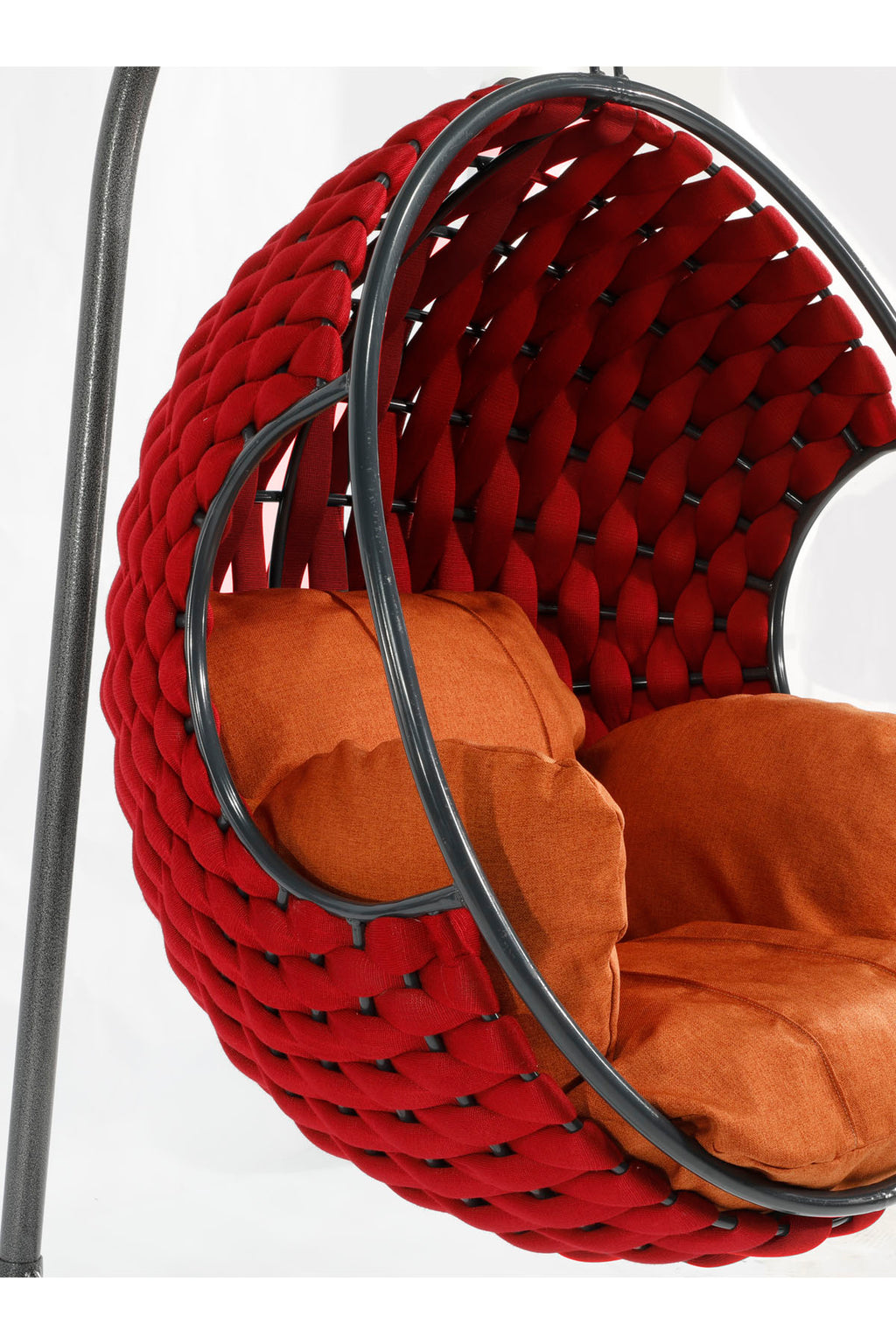 Apple Model Kırmızı Hamak Bahçe Salıncağı Turuncu Minder