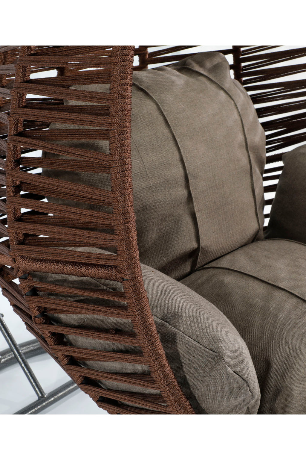 Fındık Model Koyu Kahverengi Hamak Bahçe Salıncağı Antrasit Minder